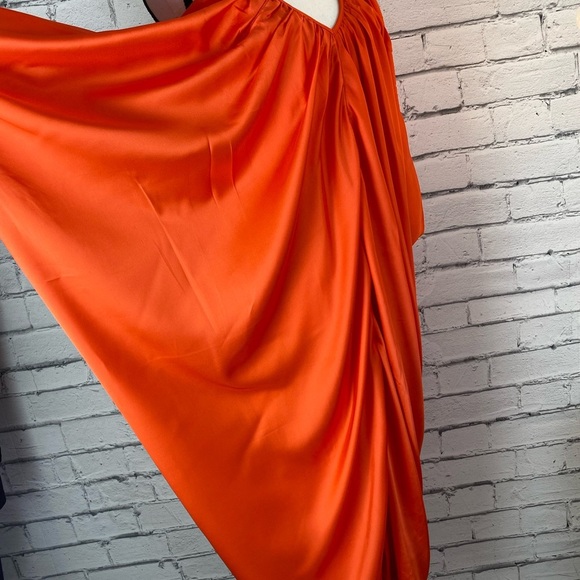 The Drop Orange Side Cowl Dress Boho Caftan Kaftan Style Dress Size Medium NEW - Picture 10 of 16